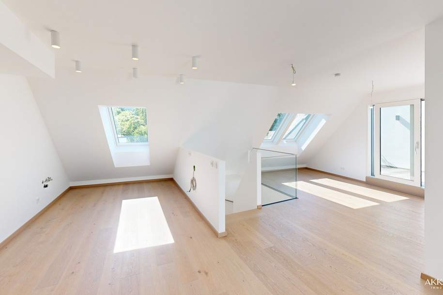 ZUR SCHÖNEN AGNES – Erstbezug: 4-Zimmer-Dachgeschoss-Maisonette mit Balkon &amp; Terrasse im grünen Sievering – PROVISIONSFREI, Wohnung-kauf, 1.190.000,€, 1190 Wien 19., Döbling