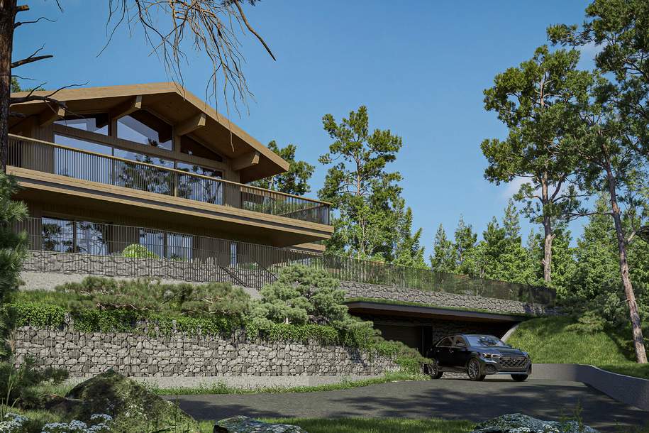 Exklusives Grundstück mit genehmigter Luxusvilla & unverbaubarem Kaiser- & Streifblick, Grund und Boden-kauf, 6370 Kitzbühel
