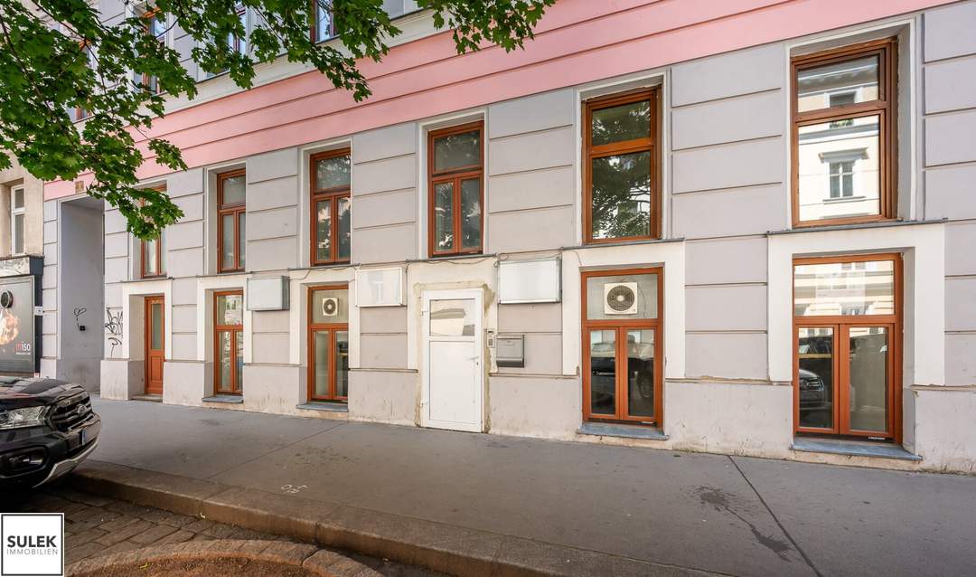 sanierungsbedürftiges Geschäftslokal im Souterrain – 72 m² Nutzfläche im Altbau mit straßenseitigem Zugang