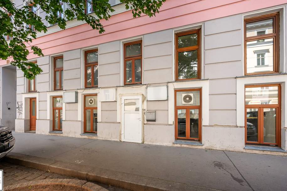 sanierungsbedürftiges Geschäftslokal im Souterrain – 72 m² Nutzfläche im Altbau mit straßenseitigem Zugang, Gewerbeobjekt-kauf, 125.000,€, 1050 Wien 5., Margareten