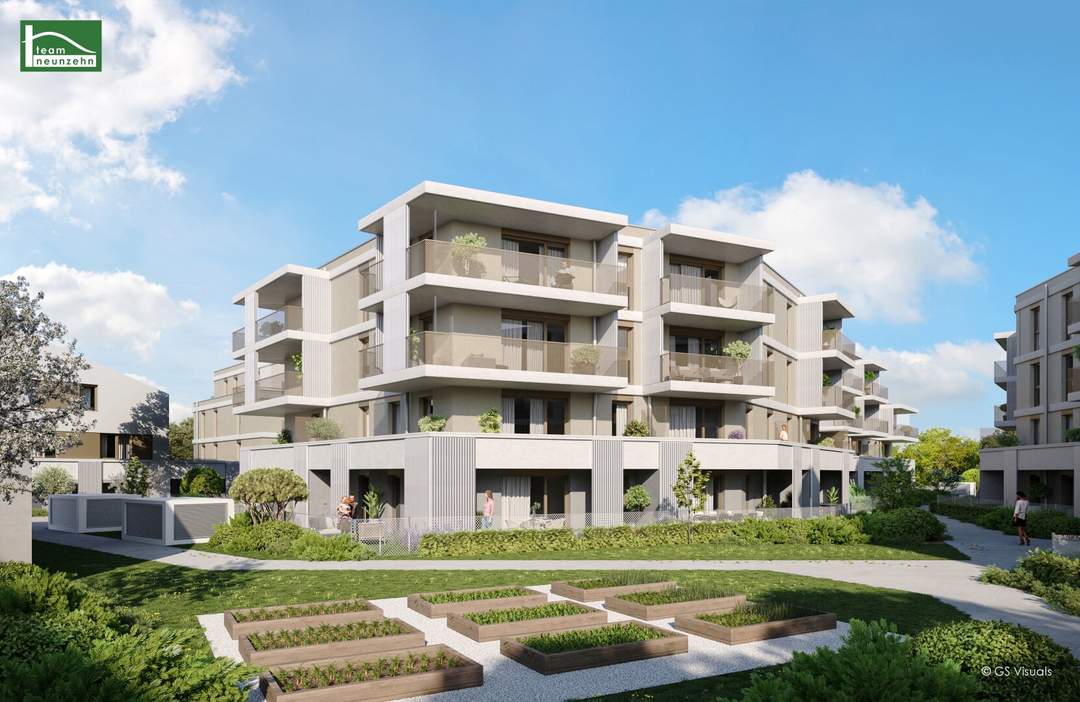 FLORIANI – Quartier am Tullnerfeld - Stilvolle Eckwohnung mit großer Terrasse & Garten - Viele Extras für ihr Wohlbefinden - Bahnhof in der Nähe