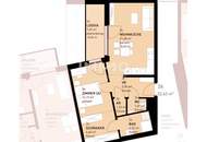 Großzügige 2-Zimmer Wohnung mit Loggia und zusätzlichem Privatgarten im Hof!
