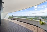 DANUBE PENTHOUSE mit XXL Freifläche Richtung Innenstadt ** 4 Zimmer & 3 Bäder