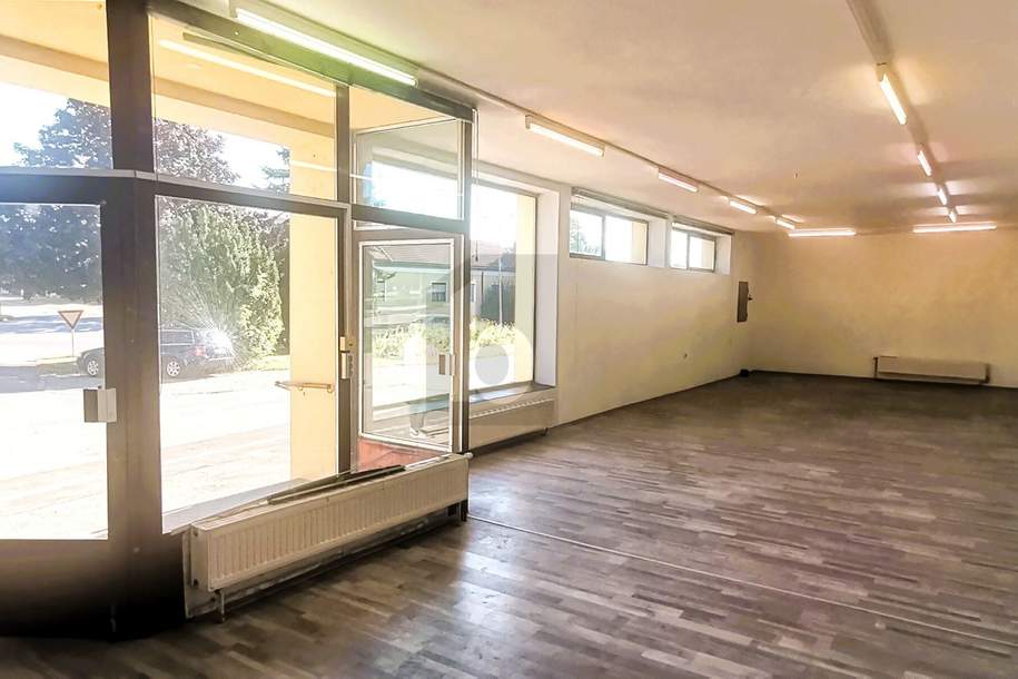 RAUCHENWARTH - BREITES SCHAUFENSTER - GROSSZÜGIGE BÜRO/ARBEITS/LAGERFLÄCHE, Gewerbeobjekt-miete, 900,00,€, 2320 Bruck an der Leitha