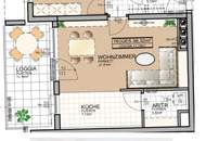 Wohnen im Mautner-Markhof nahe S-Bahn S7 Kaiserebersdorf - Innenhofausrichtung mit großer Loggia, Einbauküche und luxuriösem Bad! GEMEINSCHAFTLICHE DACHTERRASSE!