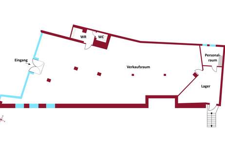 TOP Geschäftslokal: Unbefristete Geschäftsfläche in stark frequentierter Lage mit optimalen Werbemöglichkeiten!, Gewerbeobjekt-miete, 1.500,00,€, 2410 Bruck an der Leitha