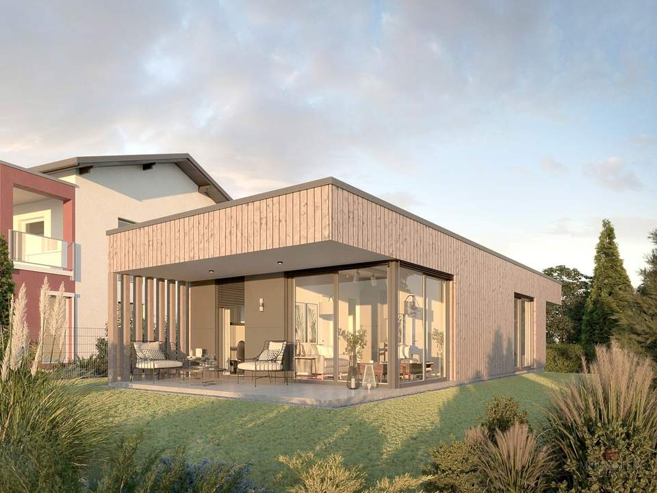 Wohnen auf einer Ebene – modern und voller Leichtigkeit in ruhiger Innenhoflage