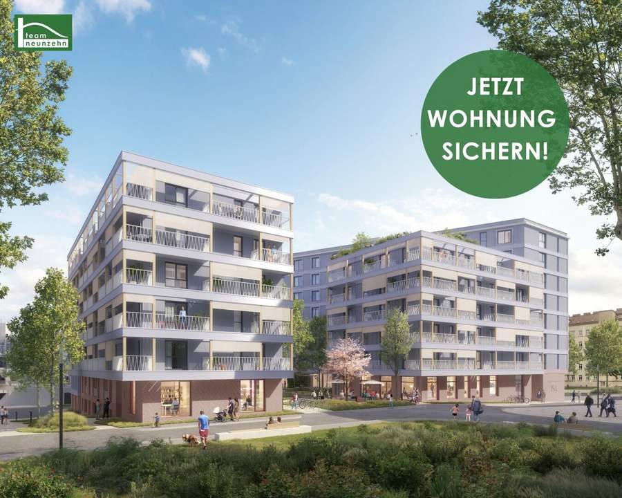ERSTBEZUG im Village im Dritten: 2-Zimmer-Wohnung inkl. Freiflächen mit urbanem Flair & Parknähe