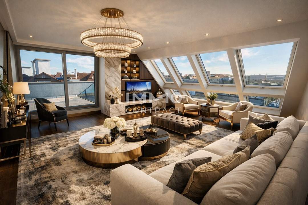 U-Bahn Nähe: Helle DG Wohnung mit XXL-Terrasse