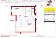 STAFFELMIETE letzte 2-Zimmerwohnung mit Balkon und Tiefgarage