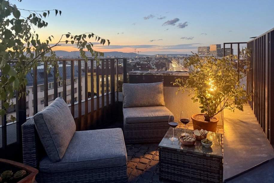360° Wienblick - inklusive: Sanierte DG-Maisonette, ca. 127 m2 + 3 Freiflächen - 8 Minuten zur City (U1), Wohnung-kauf, 598.000,€, 1100 Wien 10., Favoriten