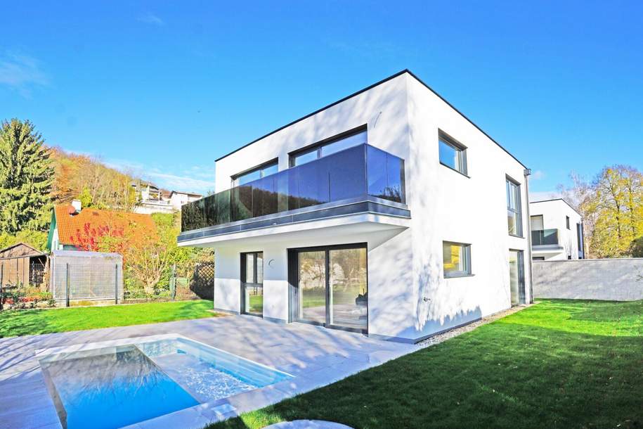 Erstbezug! Neu errichtetes Einfamilienhaus mit Garten und eigenem Pool in zentraler Lage in Purkersdorf, Haus-kauf, 850.000,€, 3002 Sankt Pölten(Land)