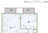 Wohnen beim Wasser - Top 2 Zimmerwohnung mit 2 Balkone in Stammersdorf!