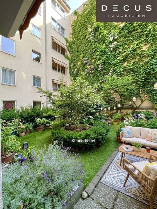4-Zimmer Garten Apartment mit ruhiger Innenhofterrasse | teilweise möbliert