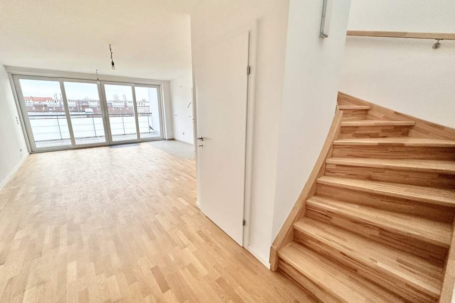 ERSTBEZUG! Dachgeschoss-Highlight beim AKH ++ Luxus Maisonette mit spektakulärer Aussicht ++ 2 Freiflächen ++ Edle Ausstattung ++ Klimaanlage ++ Fußbodenheizung, Wohnung-kauf, 950.000,€, 1170 Wien 17., Hernals