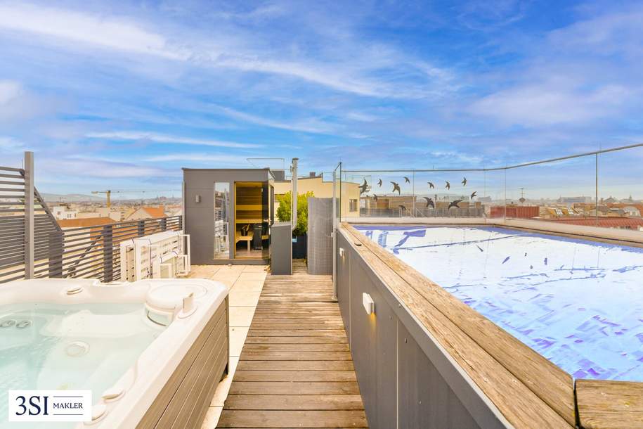 Lichtdurchflutetes Luxus-Penthouse mit Infinity-Pool und Panoramasicht!, Wohnung-kauf, 1.999.000,€, 1040 Wien 4., Wieden