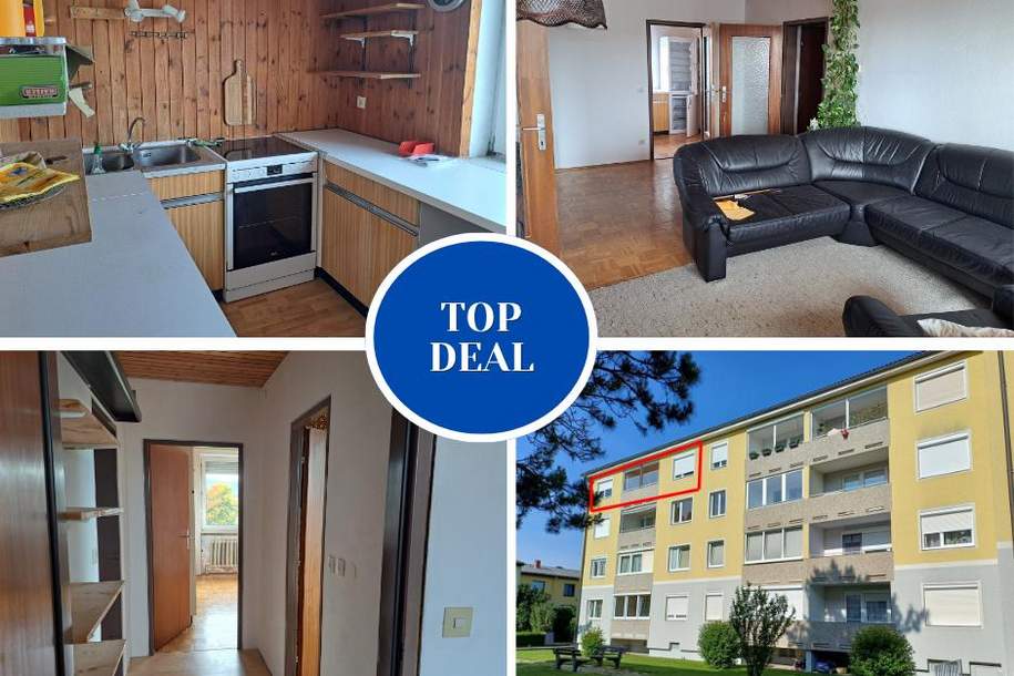 TOP DEAL: Helle 4-Zimmer-Wohnung mit Loggia in ruhiger Lage am Weberspitz, Wohnung-kauf, 139.000,€, 4780 Schärding
