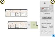 OPTIMAL AUFGETEILTE 2-ZIMMER MAISONETTE WOHNUNG MIT TERRASSE UND GARTEN!