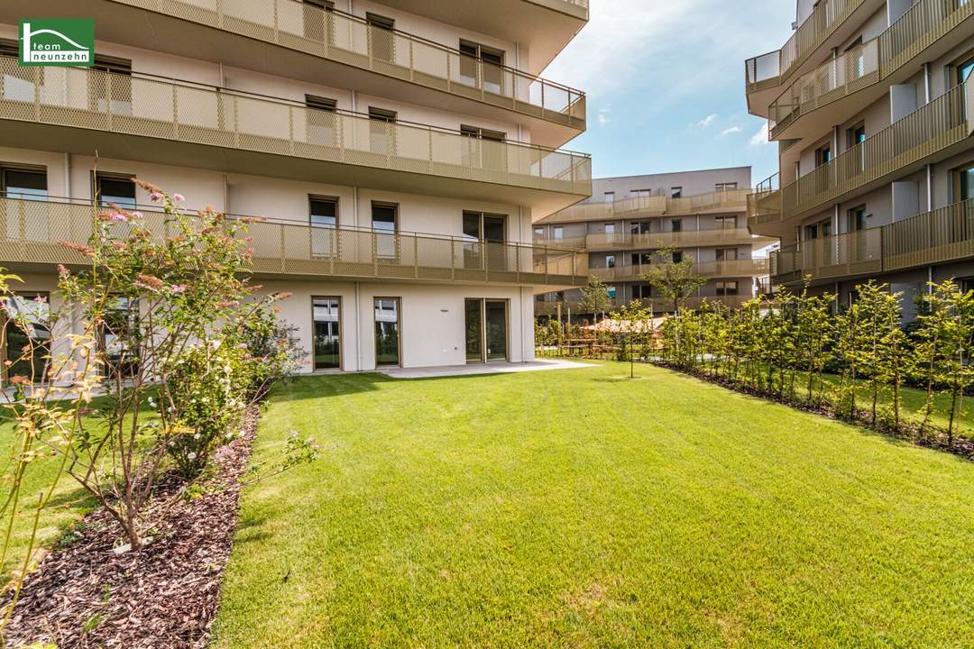 Ihr Garten im Grünen - traumhafte 3.Zimmer-EG-Wohnung im Erstbezugs-Neubau mit Geothermie - Provisionsfrei