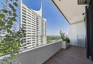 Danubeflats – Exklusive 2-Zimmer-Wohnung im höchsten Wohnhochhaus Österreichs mit zwei Balkonen, Spa und Blick auf die Neue Donau