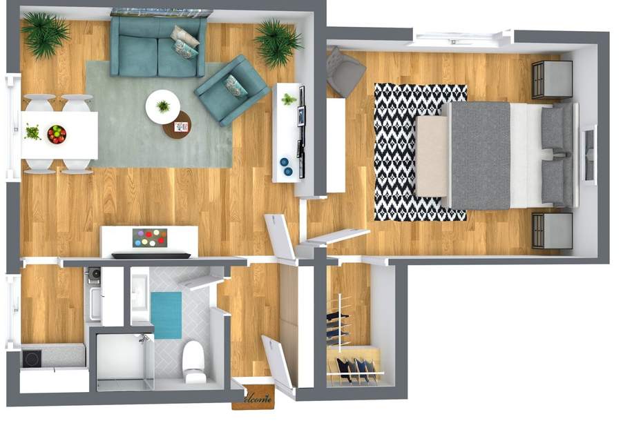 NEU RENOVIERT! 2-Zimmerwohnung im Zentrum von Spittal - TOP 5, Wohnung-miete, 616,00,€, 9800 Spittal an der Drau