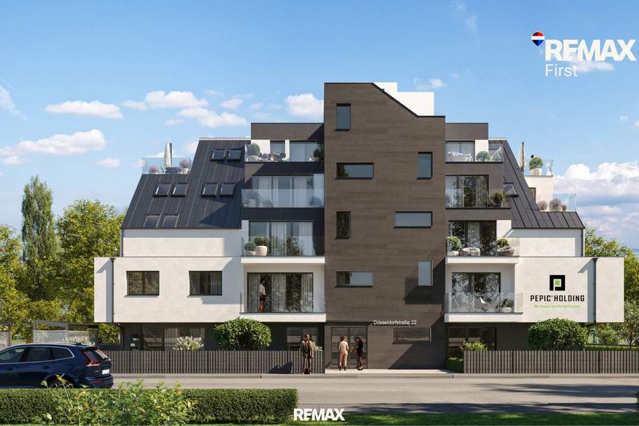 PROVISIONSFREI – Exklusives Penthouse über den Dächern Wiens | Erstbezug mit 5 Terrassen, Wohnung-kauf, 829.000,€, 1220 Wien 22., Donaustadt