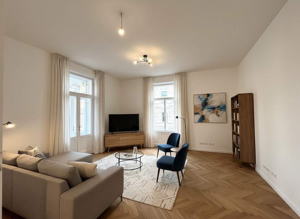1090! Prachtvolle 4-Zimmer ALTBAU-Wohnung mit 2 Bädern + BALKON!