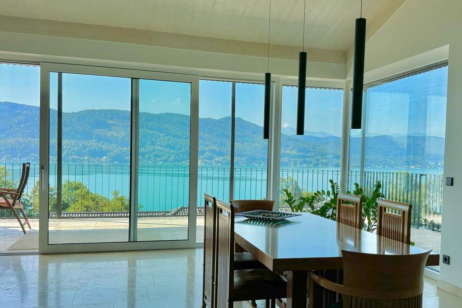 Wörthersee-Nordufer: DREAM VIEW Penthouse - sensationelle Aussicht, 2XL Garagen, Sauna, Pool, Wohnung-kauf, 1.590.000,€, 9201 Klagenfurt Land