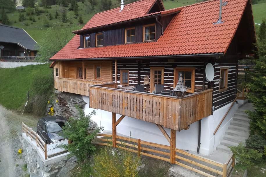 NEUER PREIS CHALET FÜR 7 – 8 PERSONEN IN KÄRNTEN MIT UNVERBUNDENER AUSSICHT In der Nähe der Ski- und Wandergebiete Bad Kleinkirchheim & Turracher Höhe!, Haus-kauf, 374.000,€, 9565 Feldkirchen