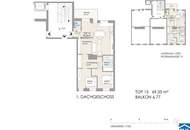 Im Dachgeschoßausbau: 3-Zimmerwohnung mit Balkon in U-Bahn-Nähe