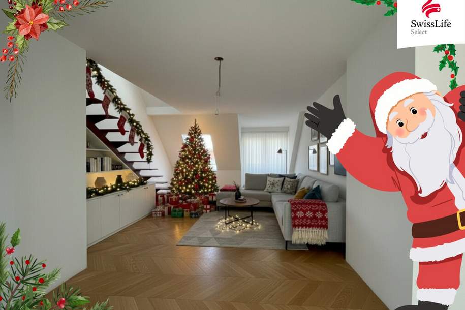 -3% * Santa Claus is coming to Lerchenfeld * | Blick auf den Wienerwald | Terrasse mit Blick auf die Stadt | 3 Zimmer, Wohnung-kauf, 769.000,€, 1070 Wien 7., Neubau
