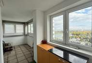 Möblierte 3 Zimmer mit Klima und verglaster Loggia nahe der Alten Donau mit herrlichem Weitblick!