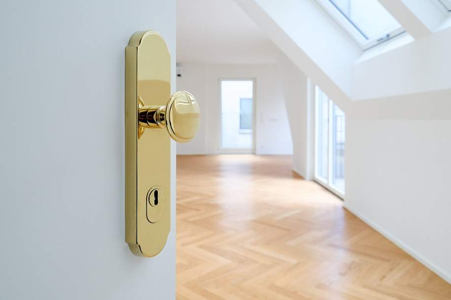 Luxuriöses Penthouse in Bestlage: Private Liftfahrt - 50 m² Sonnenterrasse - 5 Zimmer. So will man leben!, Wohnung-kauf, 2.316.000,€, 1070 Wien 7., Neubau