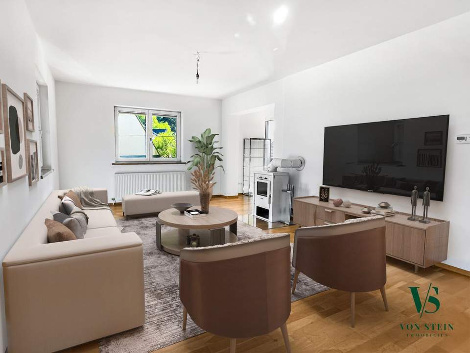 Drei Balkone, viel Licht, viel Ruhe – stilvolles Wohnen im Wienerwald