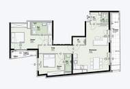 Perfekt geschnittene 3-Zimmer-Wohnung mit zwei Freiflächen – Erstbezug BEIM DONAUUFER