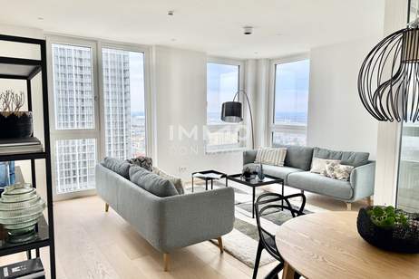 32. Etage: Luxus Wohnen hoch über der Skyline: Donauzentrum und U1 Kagran, Wohnung-kauf, 435.000,€, 1220 Wien 22., Donaustadt