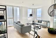 32. Etage: Luxus Wohnen hoch über der Skyline: Donauzentrum und U1 Kagran