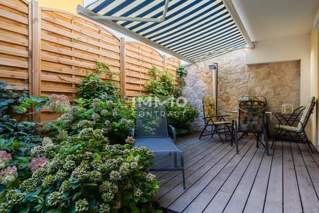 Wohnen, wo andere ihre Freizeit genießen; Traumhaftes Gartendomizil bei der Alten Donau mit 235m² Freifläche. Nur 400 Meter zum Wassser!, Wohnung-kauf, 789.000,€, 1220 Wien 22., Donaustadt