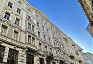 SPIEGELGASSE, GRABEN-NÄHE, 95 m2 Altbau mit Balkon, 2 Zimmer, Komplettküche, Wannenbad, Parketten, 4. Liftstock, Flügeltüren