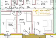 Erstbezug 3 Zimmer Warm mit Balkon, inkl. BK und 2 PKW-Stellplätzen