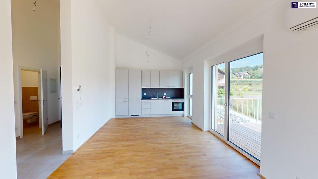 Stylischer 3-Zimmer ERSTBEZUG! 67,5 m² Wohnfläche und 20,5 m² Balkon im Herzen der THERMENREGION. Einziehen und wohlfühlen!