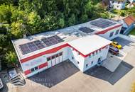 Attraktives Gewerbejuwel: Lagerhalle + Büroflächen mit Photovoltaik direkt am Bahnhof