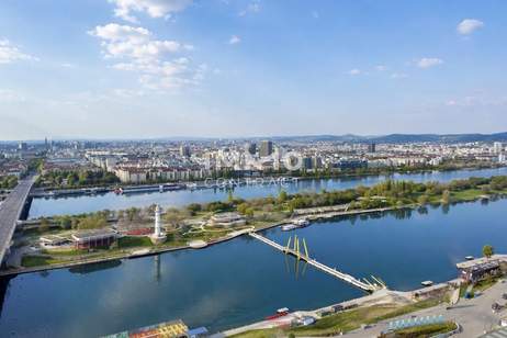 Neu: DC2 Tower: Erstbezug inkl. 16m2 Loggia: U1 Donauinsel 33. Etage, Wohnung-miete, 1.100,00,€, 1220 Wien 22., Donaustadt