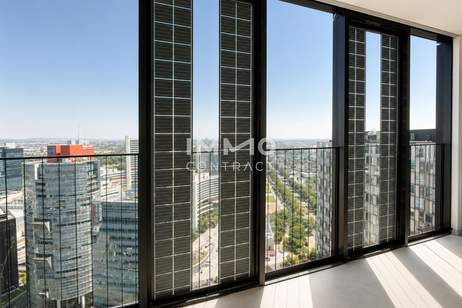 Smart Living: 34. Etage DC2 Tower - U1 Donauinsel ERSTBEZUG, Wohnung-miete, 1.100,00,€, 1220 Wien 22., Donaustadt
