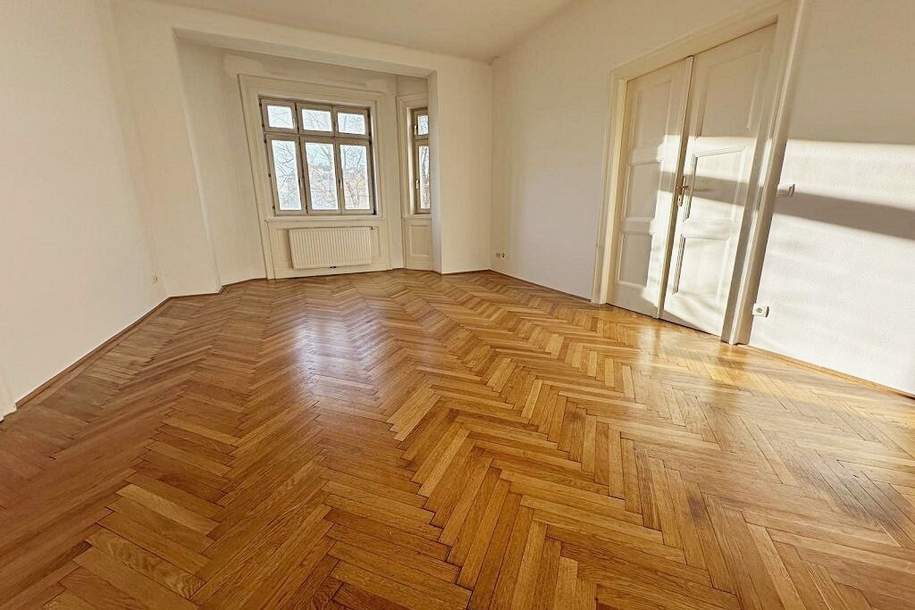 SCHÜTTELSTRASSE, PRATERCOTTAGE, 112 m2 Altbau mit Balkon, 4 Zimmer, Küche, Wannenbad, Parketten, 2. Liftstock, Donaukanal, Wohnung-miete, 1.954,42,€, 1020 Wien 2., Leopoldstadt