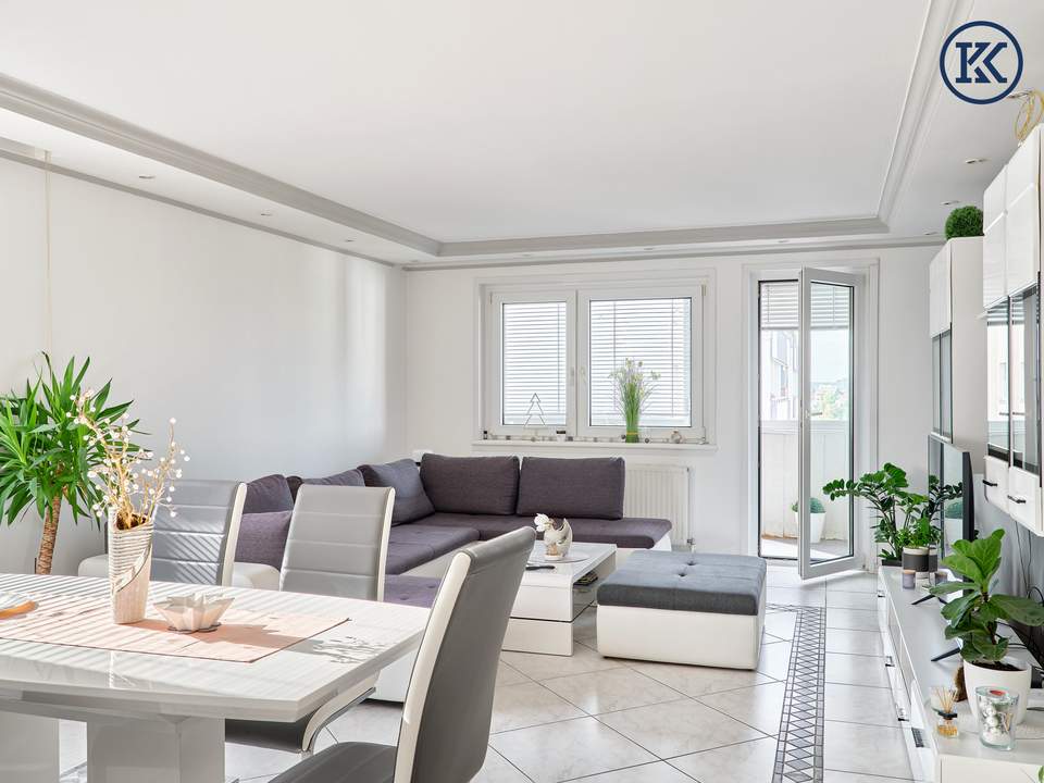 U1-Anbindung &amp; Weitblick: Großzügige 3-Zimmer-Wohnung mit Loggia nahe Donauzentrum