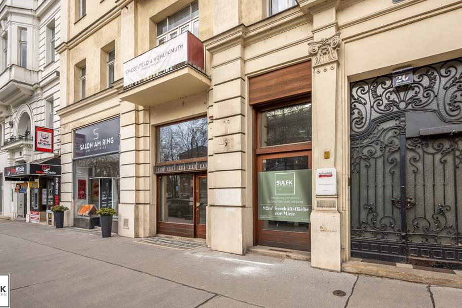 77m² großes, straßenseitiges Geschäftslokal direkt am Stubenring 20 - keine große Gastronomie!, Gewerbeobjekt-miete, 2.356,48,€, 1010 Wien 1., Innere Stadt