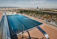 Geräumiges Apartment mit Weitblick und viele Annehmlichkeiten (Concierge, Pool, usw.)
