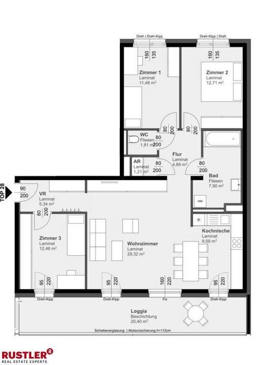 **Mit RIESIGER LOGGIA** | Geräumige 4-Zimmerwohnung Nähe Hauptbahnhof