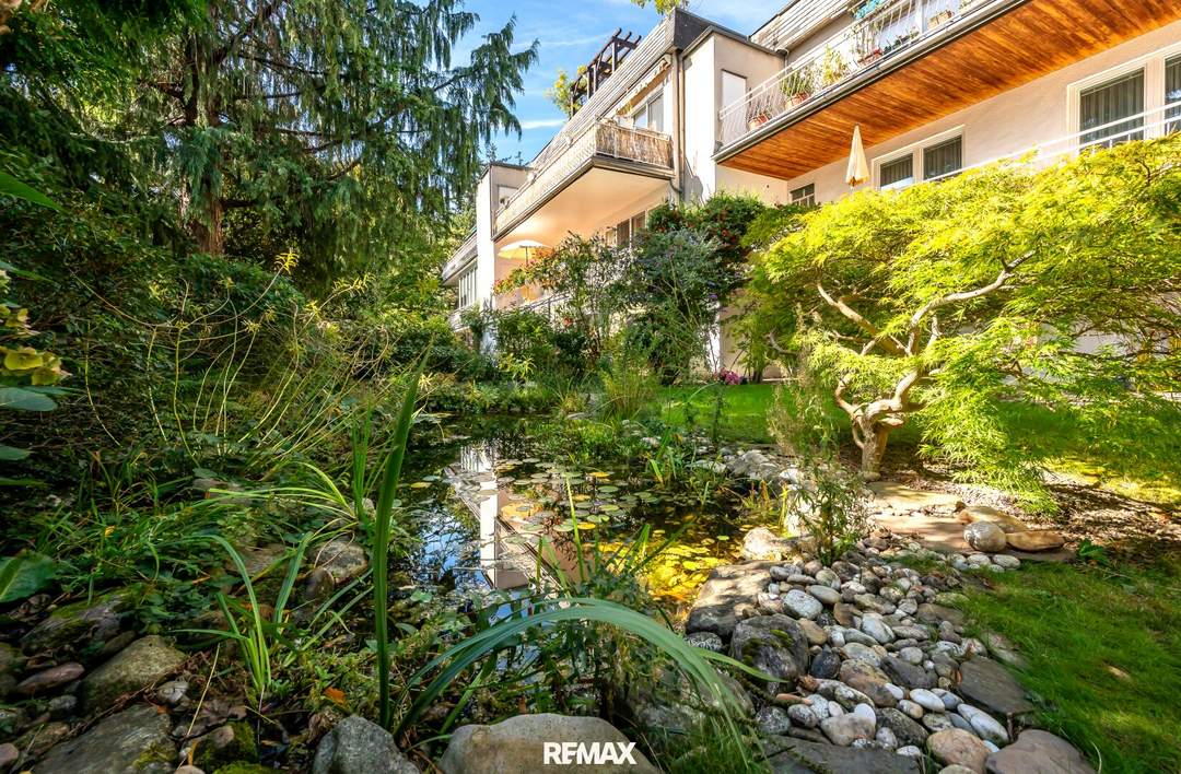 GARTENWOHNUNG mit Biotop, Sauna & Garage